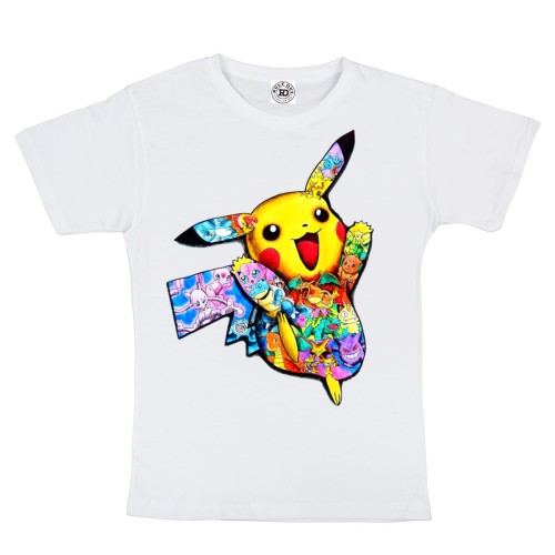 DZIECIĘCA KOSZULKA NA PREZENT POKEMONY KOLOROWY PIKACHU ANIME 2