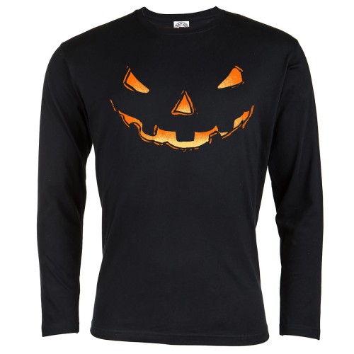 KOSZULKA Z DŁUGIM RĘKAWEM Z DŁUGIM RĘKAWEM NA HALLOWEEN HORROR DYNIA  HAL01 