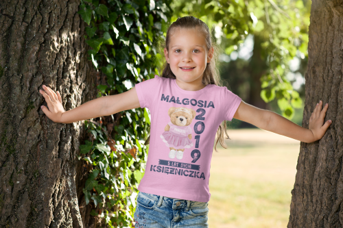 PERSONALIZOWANA DZIECIĘCA KOSZULKA PREZENT NA 5 URODZINY DLA DZIEWCZYNKI KSIĘŻNICZKA PODAJ IMIĘ 9