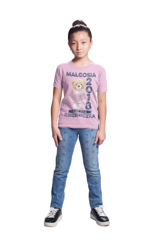 PERSONALIZOWANA DZIECIĘCA KOSZULKA PREZENT NA 6 URODZINY DLA DZIEWCZYNKI KSIĘŻNICZKA PODAJ IMIĘ 3