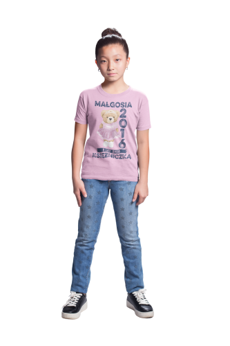 PERSONALIZOWANA DZIECIĘCA KOSZULKA PREZENT NA 8 URODZINY DLA DZIEWCZYNKI KSIĘŻNICZKA PODAJ IMIĘ 3