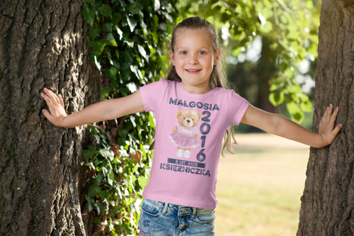 PERSONALIZOWANA DZIECIĘCA KOSZULKA PREZENT NA 8 URODZINY DLA DZIEWCZYNKI KSIĘŻNICZKA PODAJ IMIĘ 8