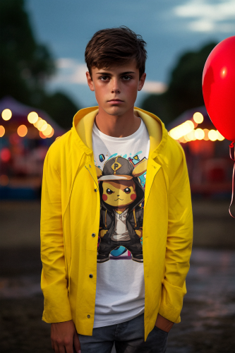 DZIECIĘCA KOSZULKA NA PREZENT POKEMONY PIKACHU W DRESIE DLA FANA ANIME 8