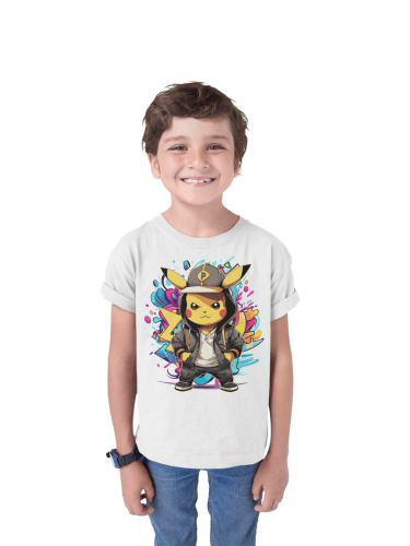 DZIECIĘCA KOSZULKA NA PREZENT POKEMONY PIKACHU W DRESIE DLA FANA ANIME 4