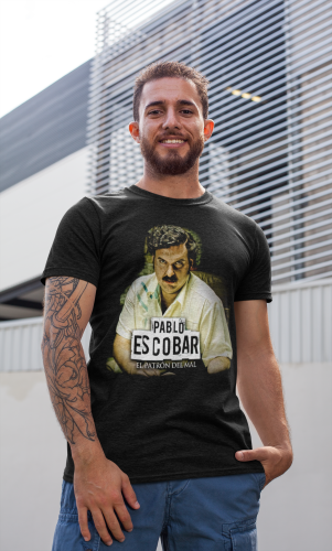 MĘSKA KOSZULKA Z NADRUKIEM PABLO ESCOBAR EL PATRON DEL MAL FILM SERIAL 6