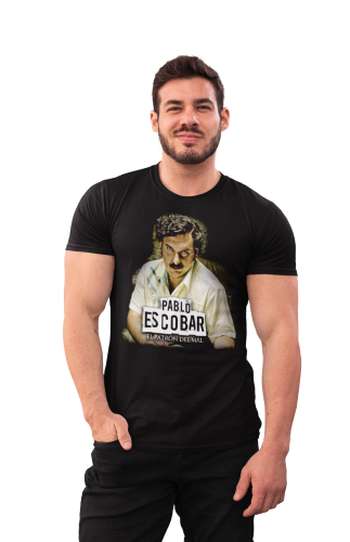 MĘSKA KOSZULKA Z NADRUKIEM PABLO ESCOBAR EL PATRON DEL MAL FILM SERIAL 3