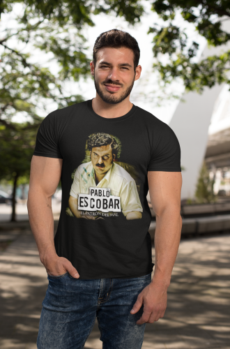 MĘSKA KOSZULKA Z NADRUKIEM PABLO ESCOBAR EL PATRON DEL MAL FILM SERIAL 8