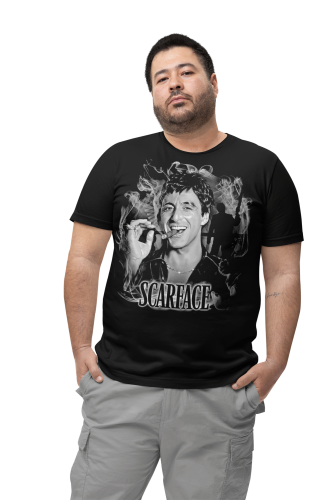 MĘSKA KOSZULKA Z NADRUKIEM SCARFACE CZŁOWIEK Z BLIZNĄ TONY MONTANA 5