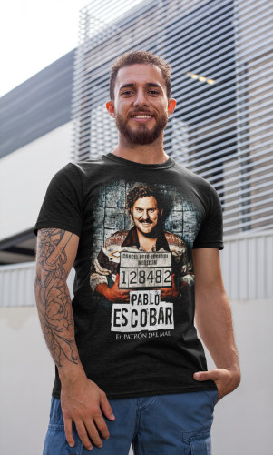 MĘSKA KOSZULKA Z NADRUKIEM ARESZTOWANY PABLO ESCOBAR EL PATRÓN DEL MAL 6