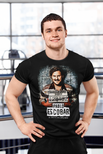 MĘSKA KOSZULKA Z NADRUKIEM ARESZTOWANY PABLO ESCOBAR EL PATRÓN DEL MAL 9