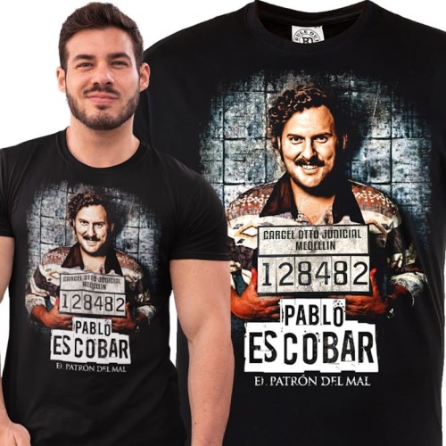 MĘSKA KOSZULKA Z NADRUKIEM ARESZTOWANY PABLO ESCOBAR EL PATRÓN DEL MAL 1