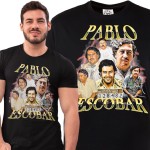 MĘSKA KOSZULKA Z NADRUKIEM SERIALOWYM NARCOS PABLO ESCOBAR