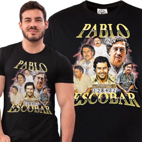 MĘSKA KOSZULKA Z NADRUKIEM SERIALOWYM NARCOS PABLO ESCOBAR 1
