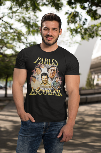 MĘSKA KOSZULKA Z NADRUKIEM SERIALOWYM NARCOS PABLO ESCOBAR 8