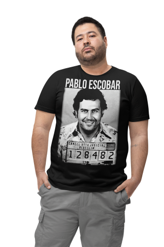 MĘSKA KOSZULKA Z NADRUKIEM PABLO ESCOBAR ARESZTOWANY BARON NARKOTYKOWY 4