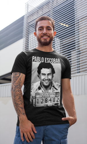 MĘSKA KOSZULKA Z NADRUKIEM PABLO ESCOBAR ARESZTOWANY BARON NARKOTYKOWY 7
