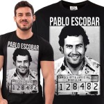 MĘSKA KOSZULKA Z NADRUKIEM PABLO ESCOBAR ARESZTOWANY BARON NARKOTYKOWY