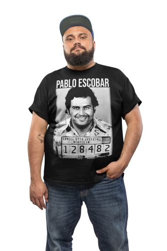 MĘSKA KOSZULKA Z NADRUKIEM PABLO ESCOBAR ARESZTOWANY BARON NARKOTYKOWY 5