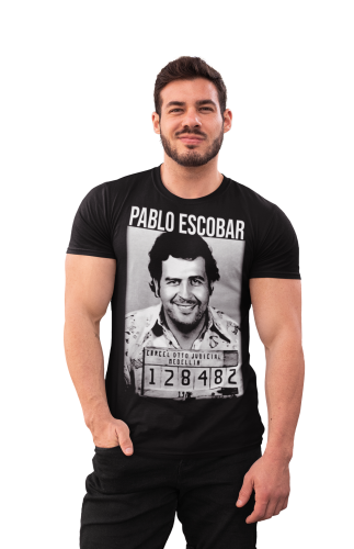 MĘSKA KOSZULKA Z NADRUKIEM PABLO ESCOBAR ARESZTOWANY BARON NARKOTYKOWY 3
