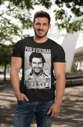 MĘSKA KOSZULKA Z NADRUKIEM PABLO ESCOBAR ARESZTOWANY BARON NARKOTYKOWY 8