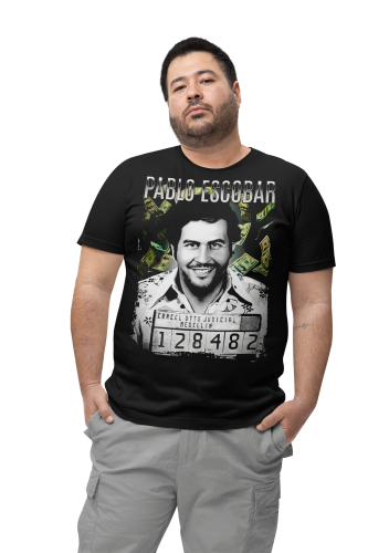 MĘSKA KOSZULKA Z NADRUKIEM ARESZTOWANY PABLO ESCOBAR KARTEL NARKOTYKOWY 4