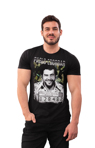 MĘSKA KOSZULKA Z NADRUKIEM ARESZTOWANY PABLO ESCOBAR KARTEL NARKOTYKOWY 3