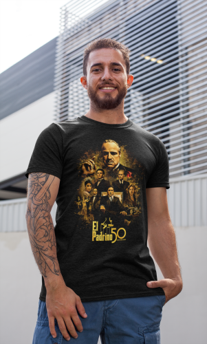 MĘSKA KOSZULKA Z NADRUKIEM FILMOWYM OJCIEC CHRZESTNY THE GODFATHER 7