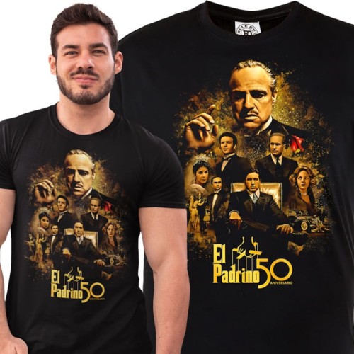 MĘSKA KOSZULKA Z NADRUKIEM FILMOWYM OJCIEC CHRZESTNY THE GODFATHER 1