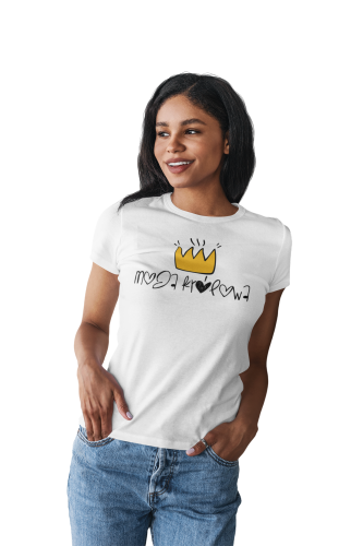 KOSZULKA DAMSKA PREZENT NA DZIEŃ KOBIET MOJA KRÓLOWA TORBA GRATIS 4