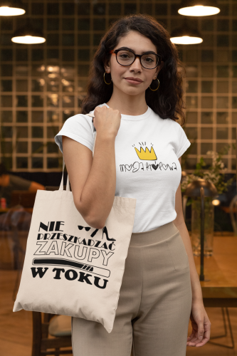 KOSZULKA DAMSKA PREZENT NA DZIEŃ KOBIET MOJA KRÓLOWA TORBA GRATIS 9