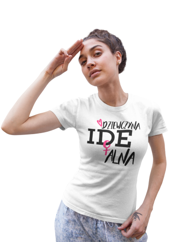 KOSZULKA DAMSKA PREZENT NA DZIEŃ KOBIET DZIEWCZYNA IDEALNA TORBA GRATIS 5