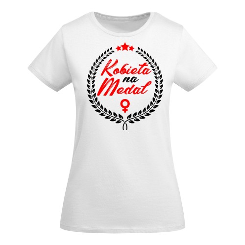 KOSZULKA DAMSKA PREZENT NA DZIEŃ KOBIET KOBIETA NA MEDAL TORBA GRATIS 2