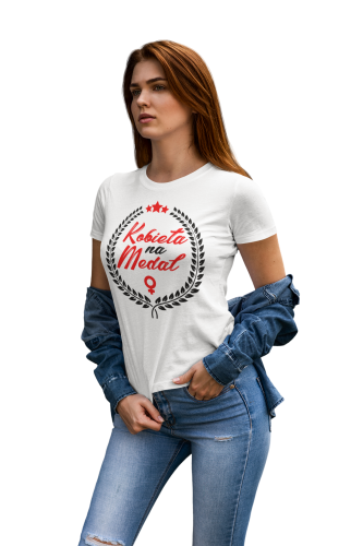KOSZULKA DAMSKA PREZENT NA DZIEŃ KOBIET KOBIETA NA MEDAL TORBA GRATIS 6