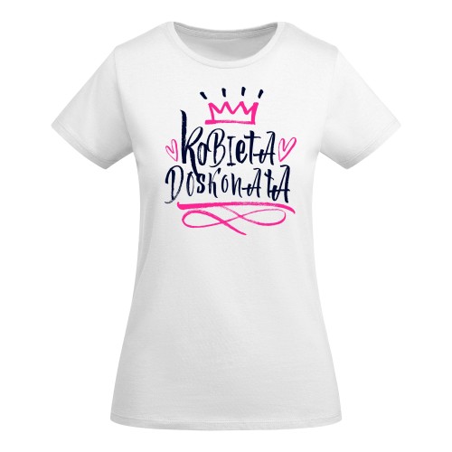KOSZULKA DAMSKA PREZENT NA DZIEŃ KOBIET KOBIETA DOSKONAŁA TORBA GRATIS 2