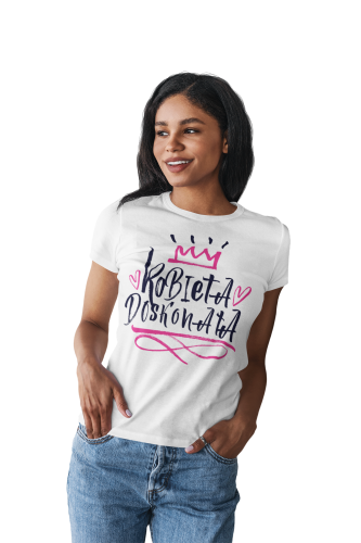 KOSZULKA DAMSKA PREZENT NA DZIEŃ KOBIET KOBIETA DOSKONAŁA TORBA GRATIS 4