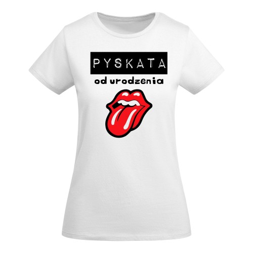 KOSZULKA DAMSKA PREZENT NA DZIEŃ KOBIET PYSKATA OD URODZENIA TORBA GRATIS 2