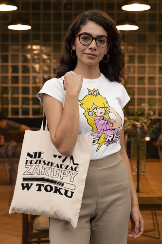 KOSZULKA DAMSKA PREZENT NA DZIEŃ KOBIET GIRL POWER KSIĘŻNICZKA PEACH TORBA GRATIS 8