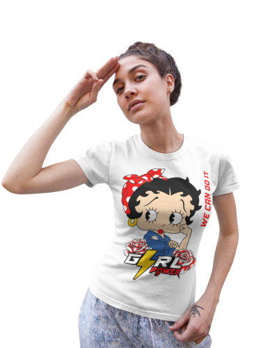 KOSZULKA DAMSKA PREZENT NA DZIEŃ KOBIET GIRL POWER PIN UP GIRL TORBA GRATIS 5