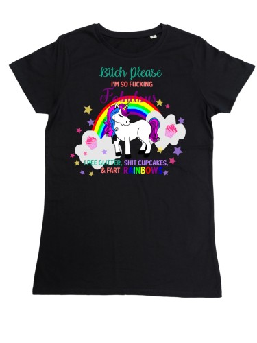 KOSZULKA DAMSKA PREZENT NA DZIEŃ KOBIET JEDNOROŻEC UNICORN I'M SO FABULOUS TORBA GRATIS 2