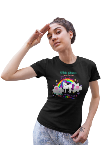KOSZULKA DAMSKA PREZENT NA DZIEŃ KOBIET JEDNOROŻEC UNICORN I'M SO FABULOUS TORBA GRATIS 5