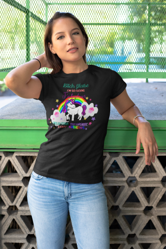 KOSZULKA DAMSKA PREZENT NA DZIEŃ KOBIET JEDNOROŻEC UNICORN I'M SO FABULOUS TORBA GRATIS 9