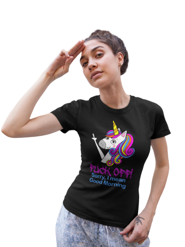 KOSZULKA DAMSKA PREZENT NA DZIEŃ KOBIET JEDNOROŻEC UNICORN FUCK OFF TORBA GRATIS 5