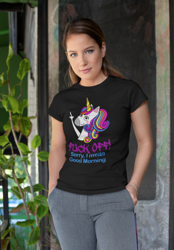 KOSZULKA DAMSKA PREZENT NA DZIEŃ KOBIET JEDNOROŻEC UNICORN FUCK OFF TORBA GRATIS 7