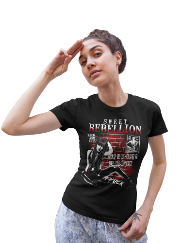 KOSZULKA DAMSKA PREZENT NA DZIEŃ KOBIET DLA ZBUNTOWANEJ KOBIETY SWEET REBELLION TORBA GRATIS 5