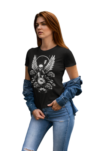 KOSZULKA DAMSKA MUZYCZNA ROCKOWA CZACHA GITARA ROCK'N'ROLL 6