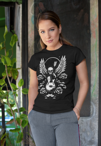 KOSZULKA DAMSKA MUZYCZNA ROCKOWA CZACHA GITARA ROCK'N'ROLL 7