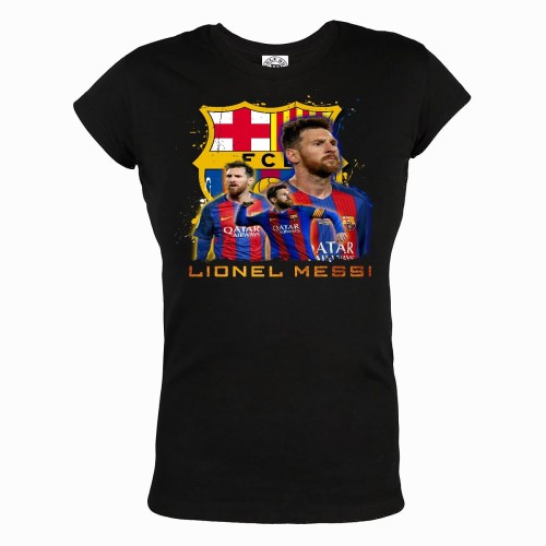KOSZULKA DAMSKA DLA FANKI KIBICA PIŁKI NOŻNEJ FC BARCELONA BARCA LIONEL MESSI 