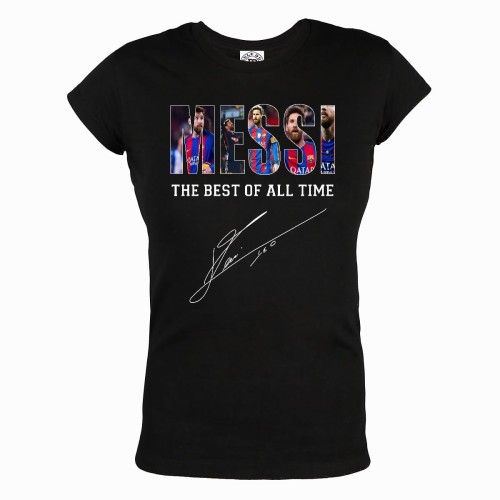 KOSZULKA DAMSKA DLA FANKI KIBICA PIŁKI NOŻNEJ FC BARCELONA BARCA MESSI AUTOGRAF 