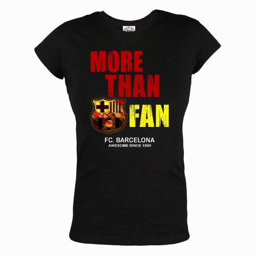 KOSZULKA DAMSKA DLA FANKI KIBICA PIŁKI NOŻNEJ FC BARCELONA BARCA MORE THAN FAN 
