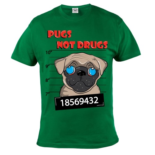 KOSZULKA ŚMIESZNE PUGS NOT DRUGS 4